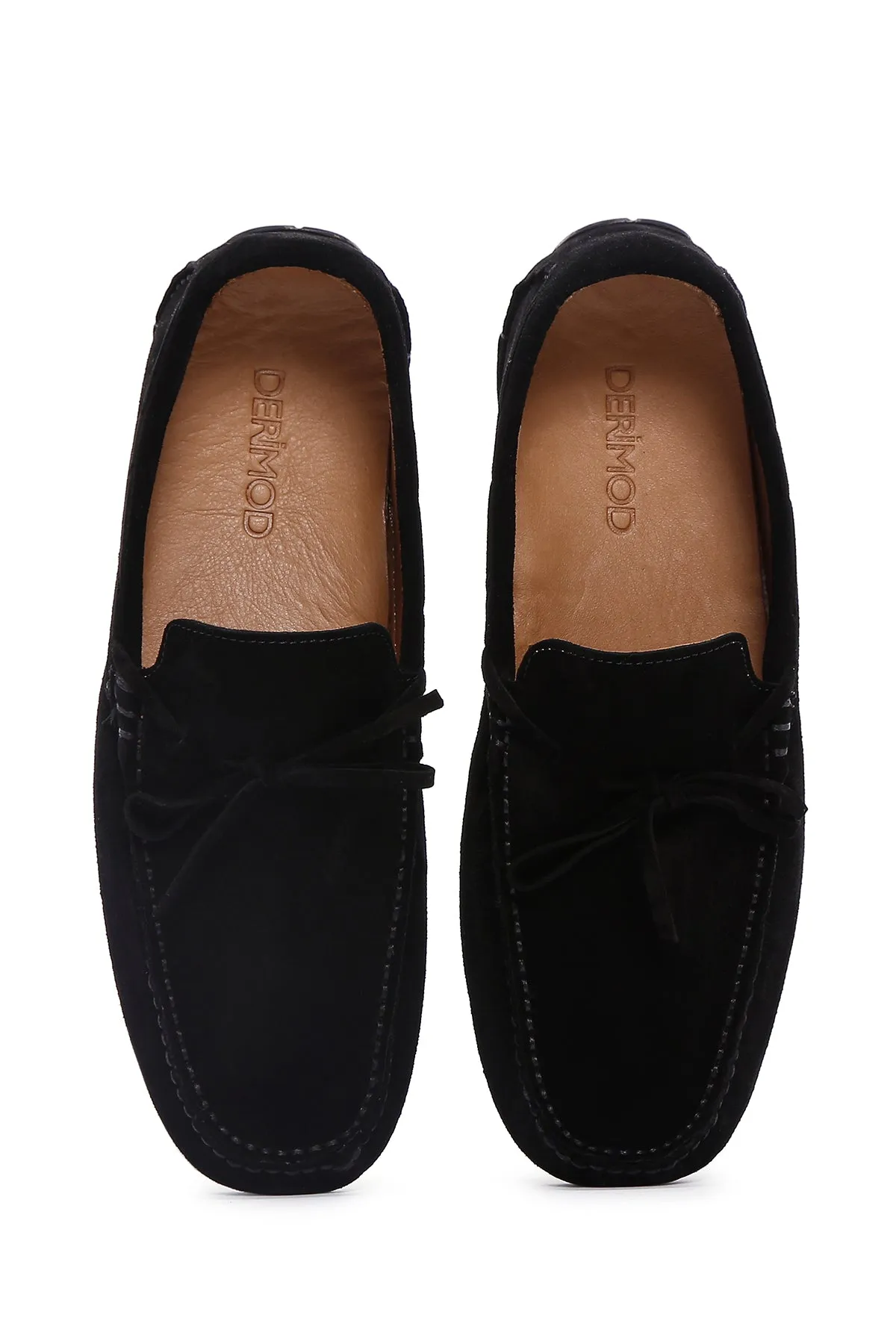 Erkek Siyah Süet Deri Loafer