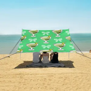 Espresso Martini Bow Beach Camping Tent Sun Shelter for Whole Family, Bow Beach Shade Canopy with UPF50  UV Protection,Easy Set Up and Carry,Outdoor Shade for Trips, Fishing, Backyard Fun Picnic