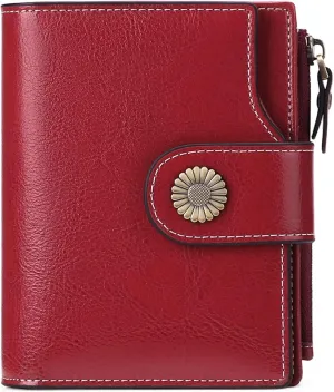 FALAN MULE Small Wallet for Women Leather Bifold Compact Small Womens Wallet with RFID Blocking