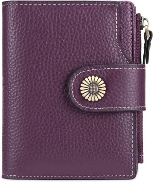 FALAN MULE Small Wallet for Women Leather Bifold Compact Small Womens Wallet with RFID Blocking
