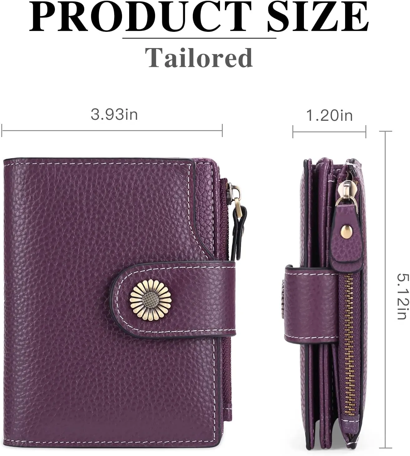 FALAN MULE Small Wallet for Women Leather Bifold Compact Small Womens Wallet with RFID Blocking