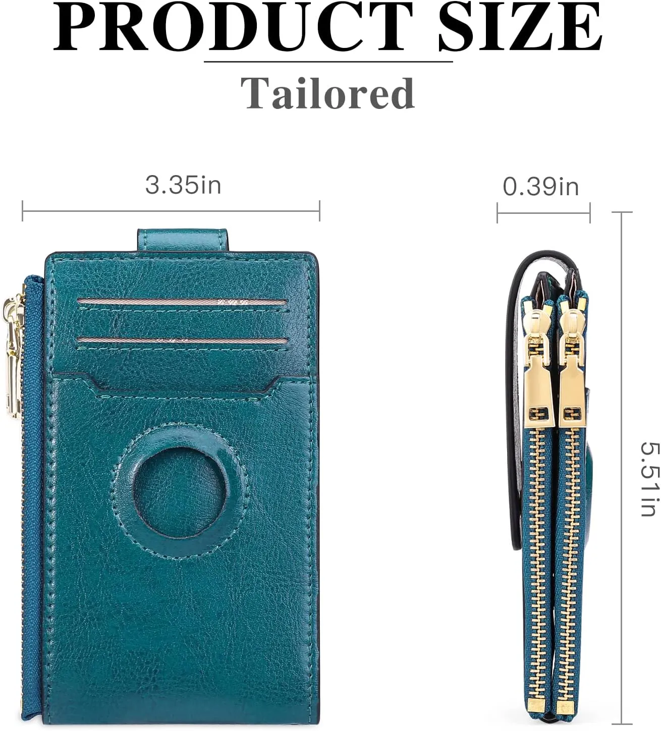 FALAN MULE Womens Wallet Genuine Leahter Bifold Credit Card Holder with Built-in Integrated Case