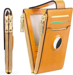 FALAN MULE Womens Wallet Genuine Leahter Bifold Credit Card Holder with Built-in Integrated Case