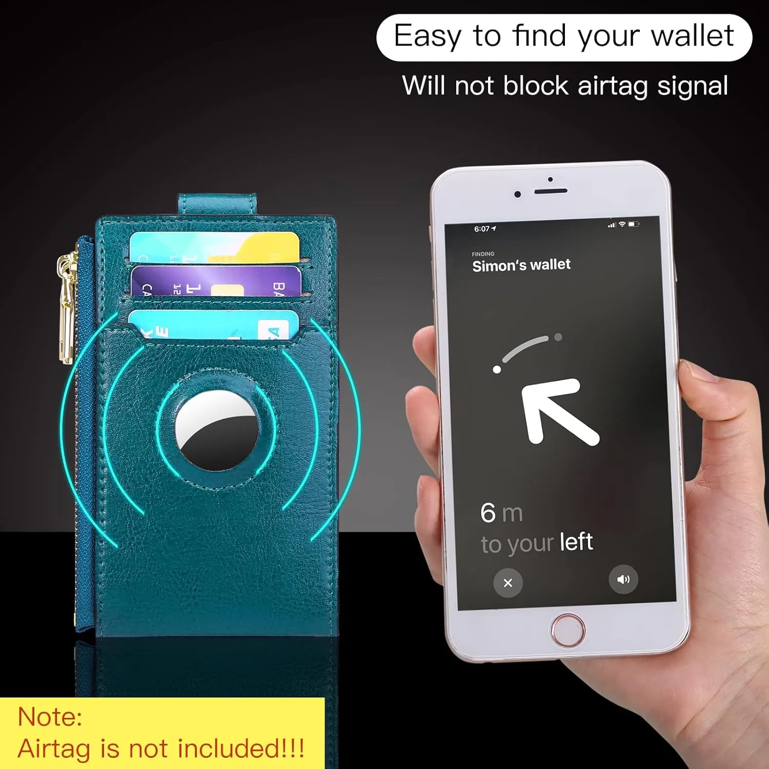 FALAN MULE Womens Wallet Genuine Leahter Bifold Credit Card Holder with Built-in Integrated Case
