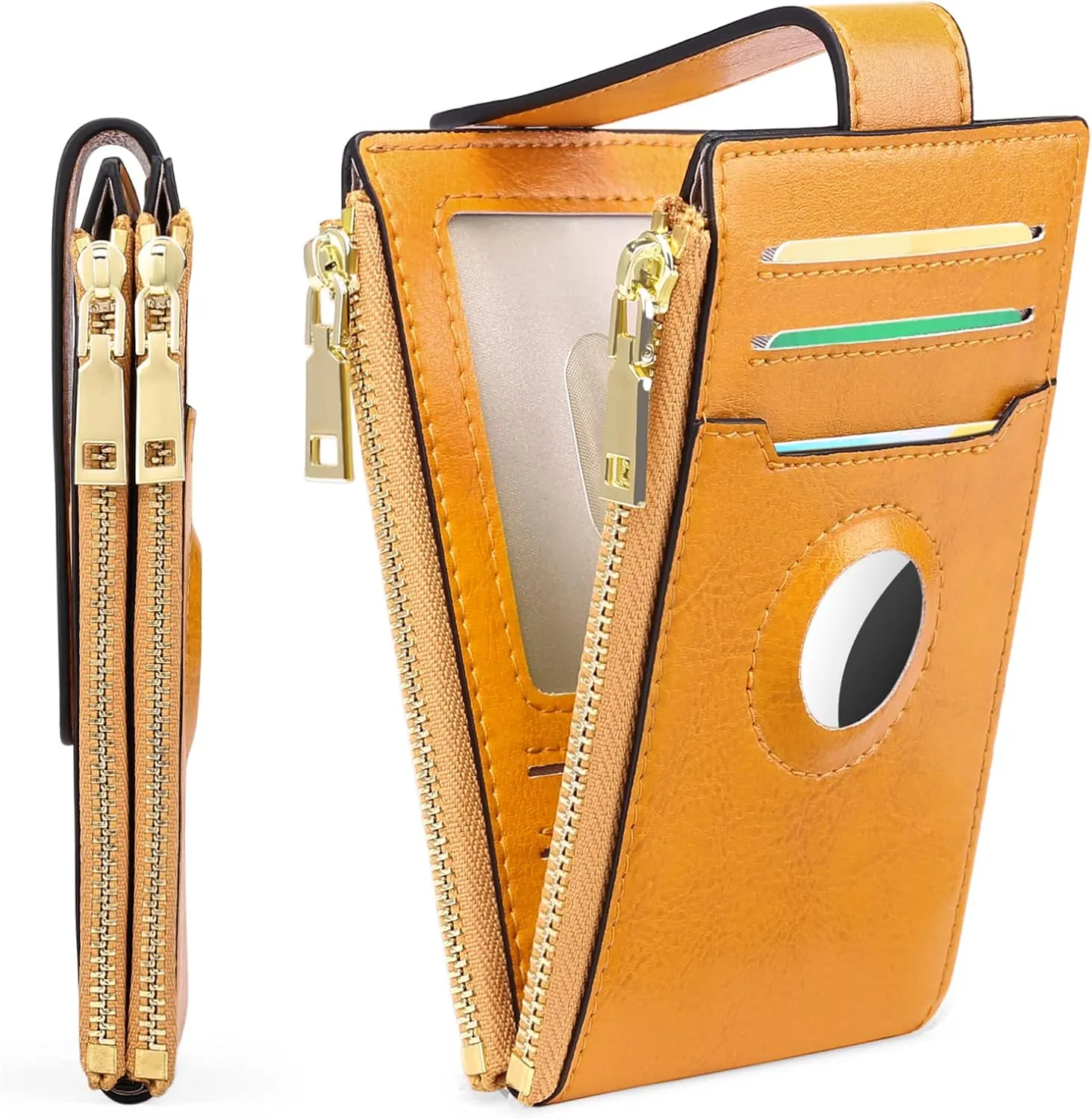 FALAN MULE Womens Wallet Genuine Leahter Bifold Credit Card Holder with Built-in Integrated Case