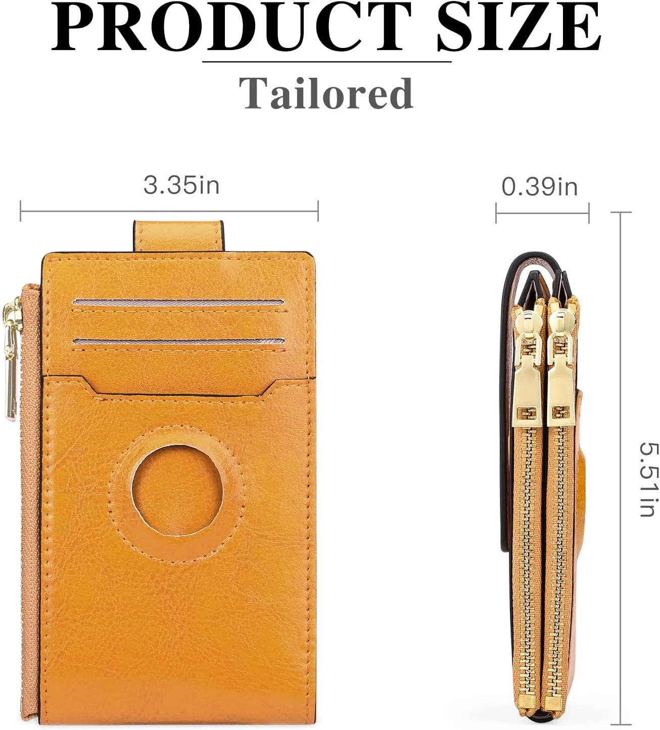 FALAN MULE Womens Wallet Genuine Leahter Bifold Credit Card Holder with Built-in Integrated Case