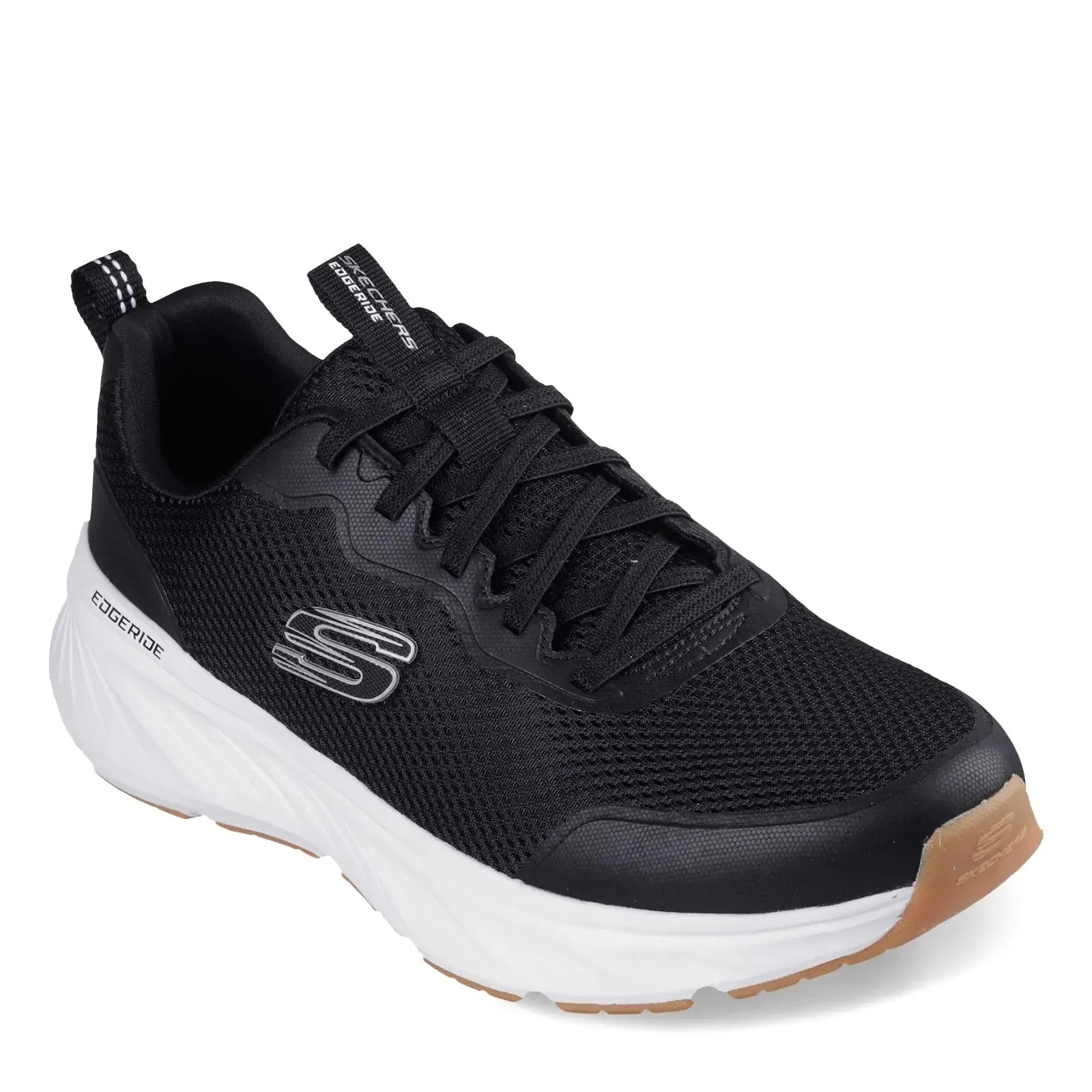 Fit: Rekze Skechers - Black/White Relaxed Highly intuitive Multi-device compatible Mens Edgeride Sneaker