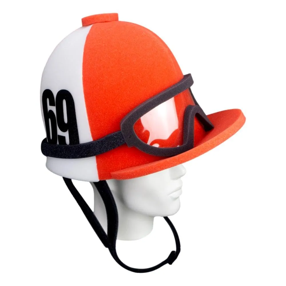 FOAM PARTY HATS: Jockey Helmet Hat - Jockey Helmet - Jockey Costume - Derby Party Hat