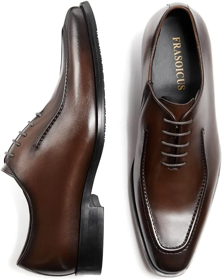 FRASOICUS Mens Oxford Shoes Mens Leather Dress Shoes Formal Dress Shoes for Men