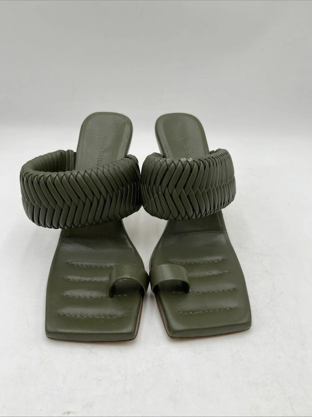 GIA/RHW Leather Open Toe Block Heel Mule Sandals Size 35 - Very Good