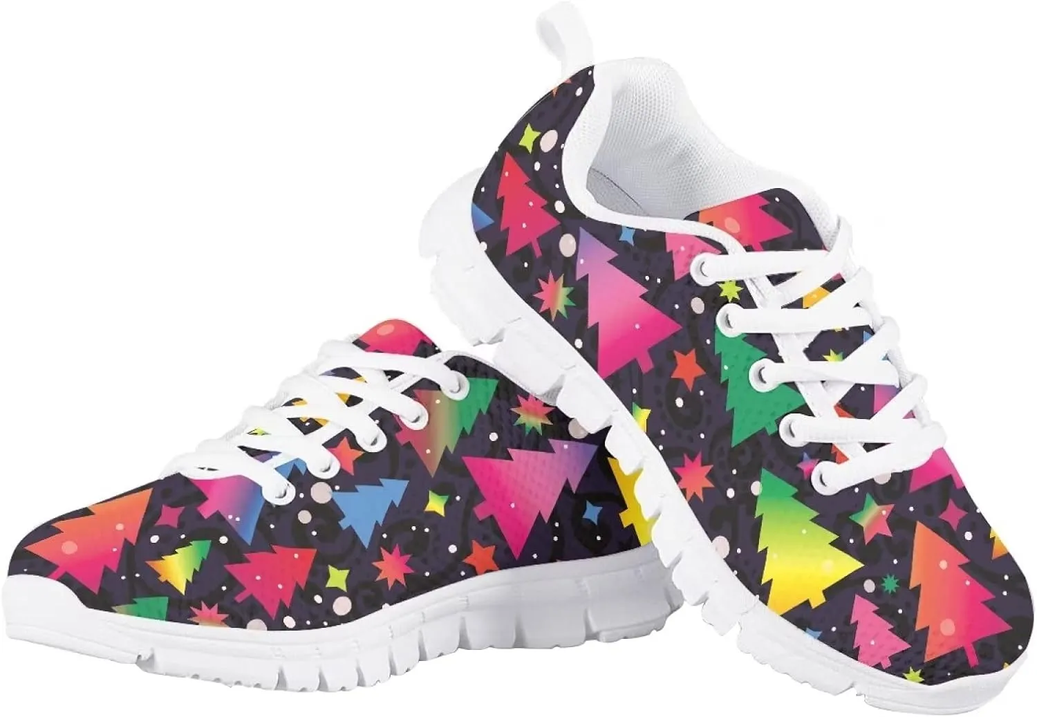 Girls Boys Cute Tennis Shoes Lightweight Soft Sport Sneakers Lace Up Lemon Butterfly Print Kids Running Shoes
