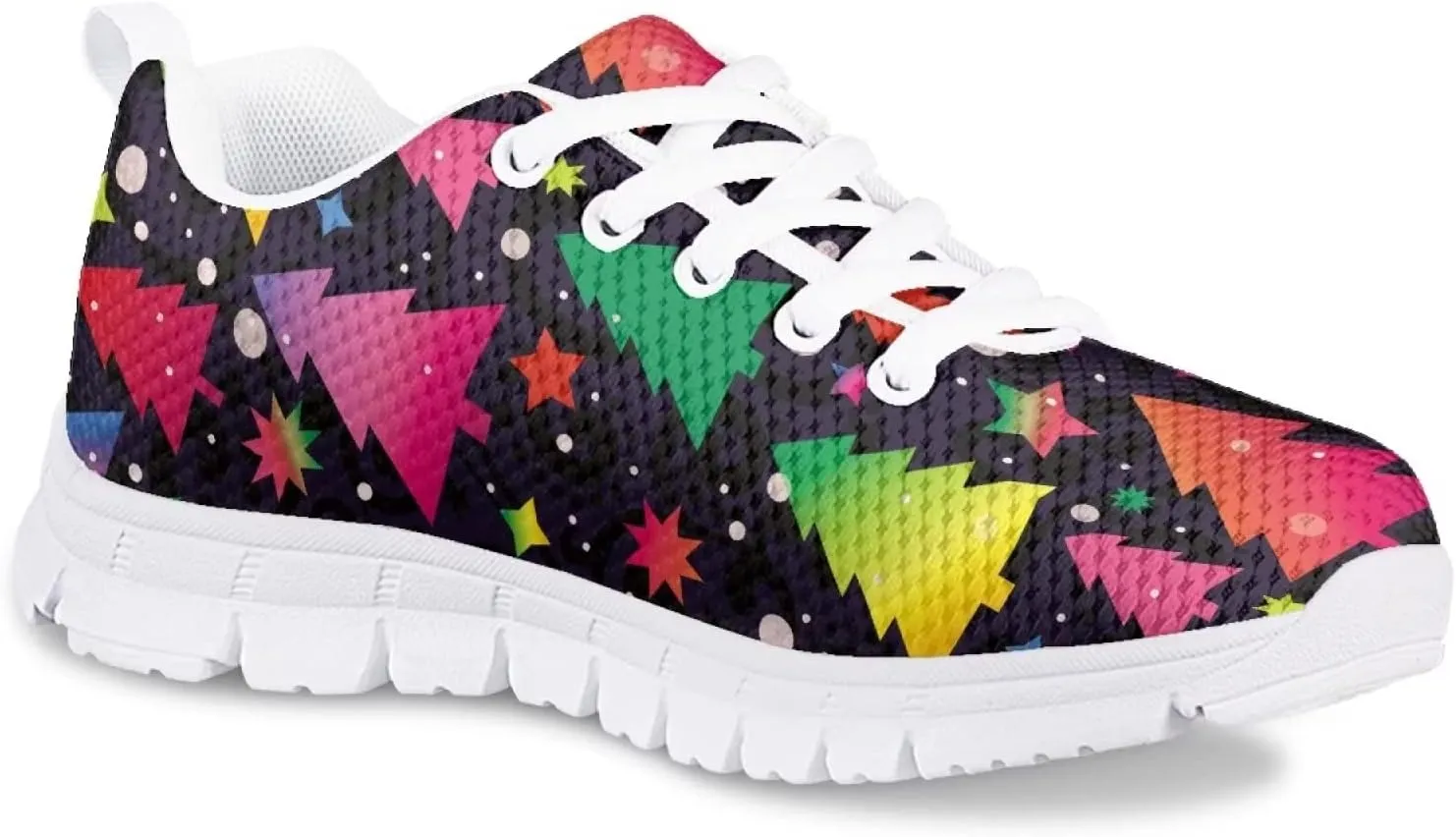 Girls Boys Cute Tennis Shoes Lightweight Soft Sport Sneakers Lace Up Lemon Butterfly Print Kids Running Shoes