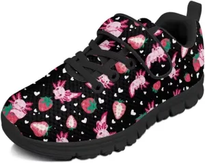Girls Boys Sports Sneakers Hook & Loop Closure with One Strap Unisex Kids Anti Slip Lightweight Shoes