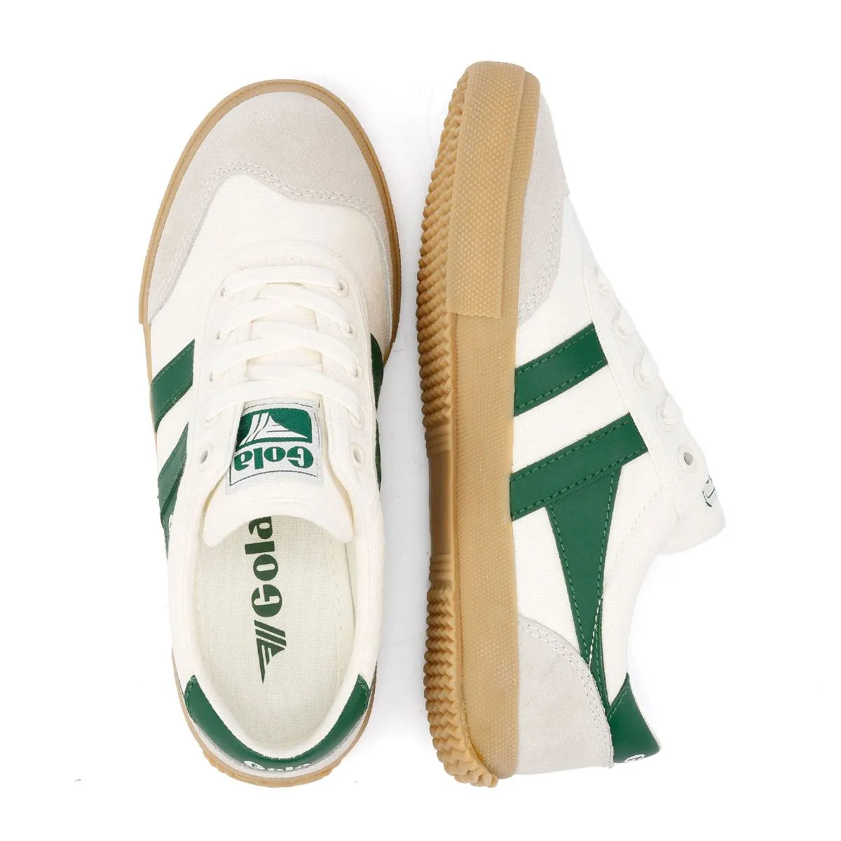 Gola Badminton Women's White/Green Trainers