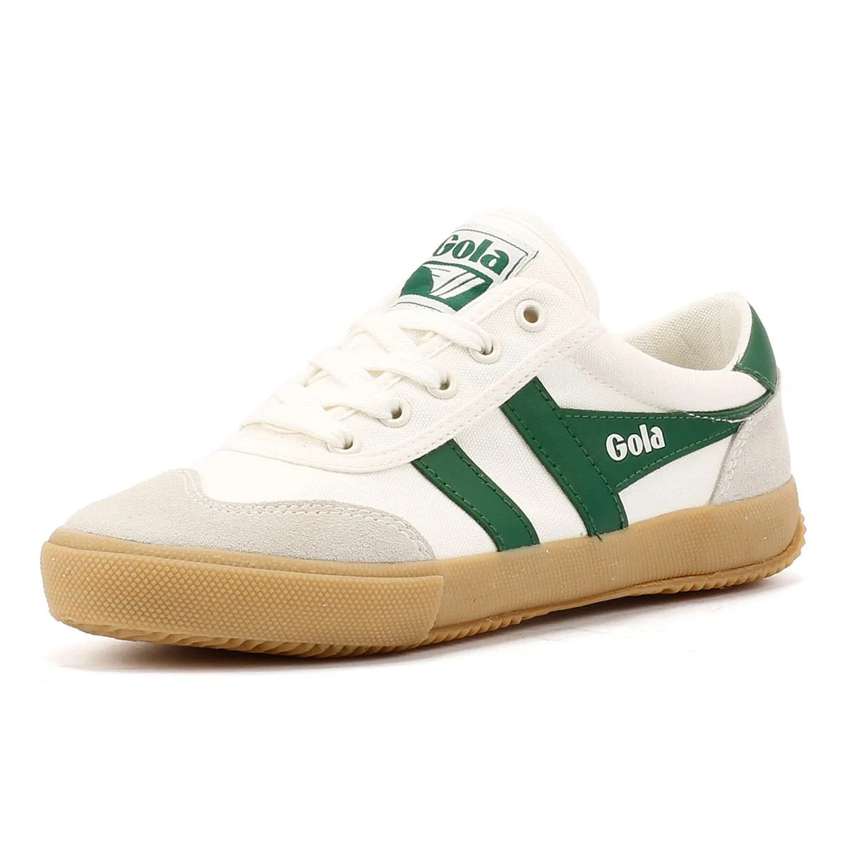 Gola Badminton Women's White/Green Trainers