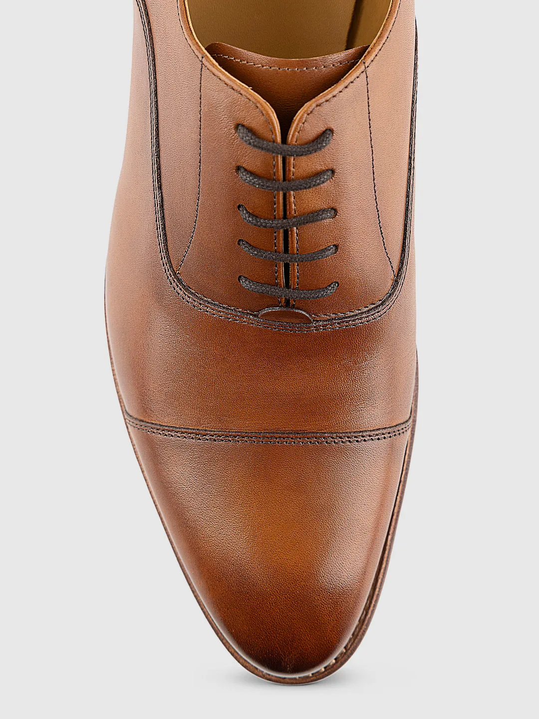 Gordon And Bros Adigo Brown Men Toe Cap Oxford Lace Up Shoes