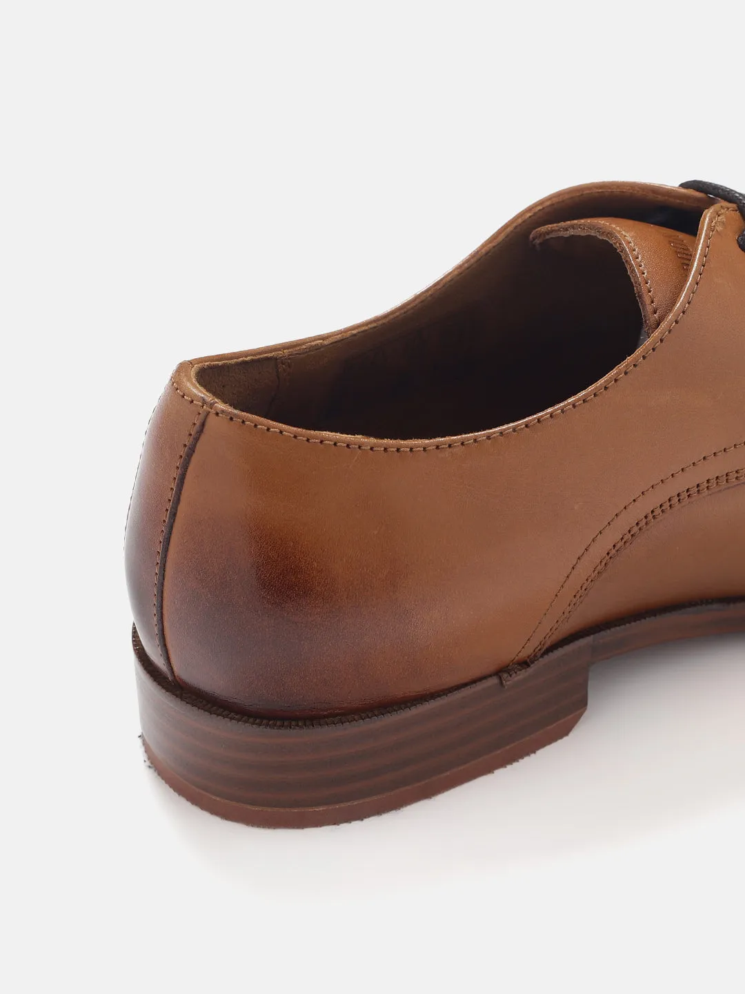 Gordon And Bros Antik Cognac Men Plain Derby Lace Up Shoes