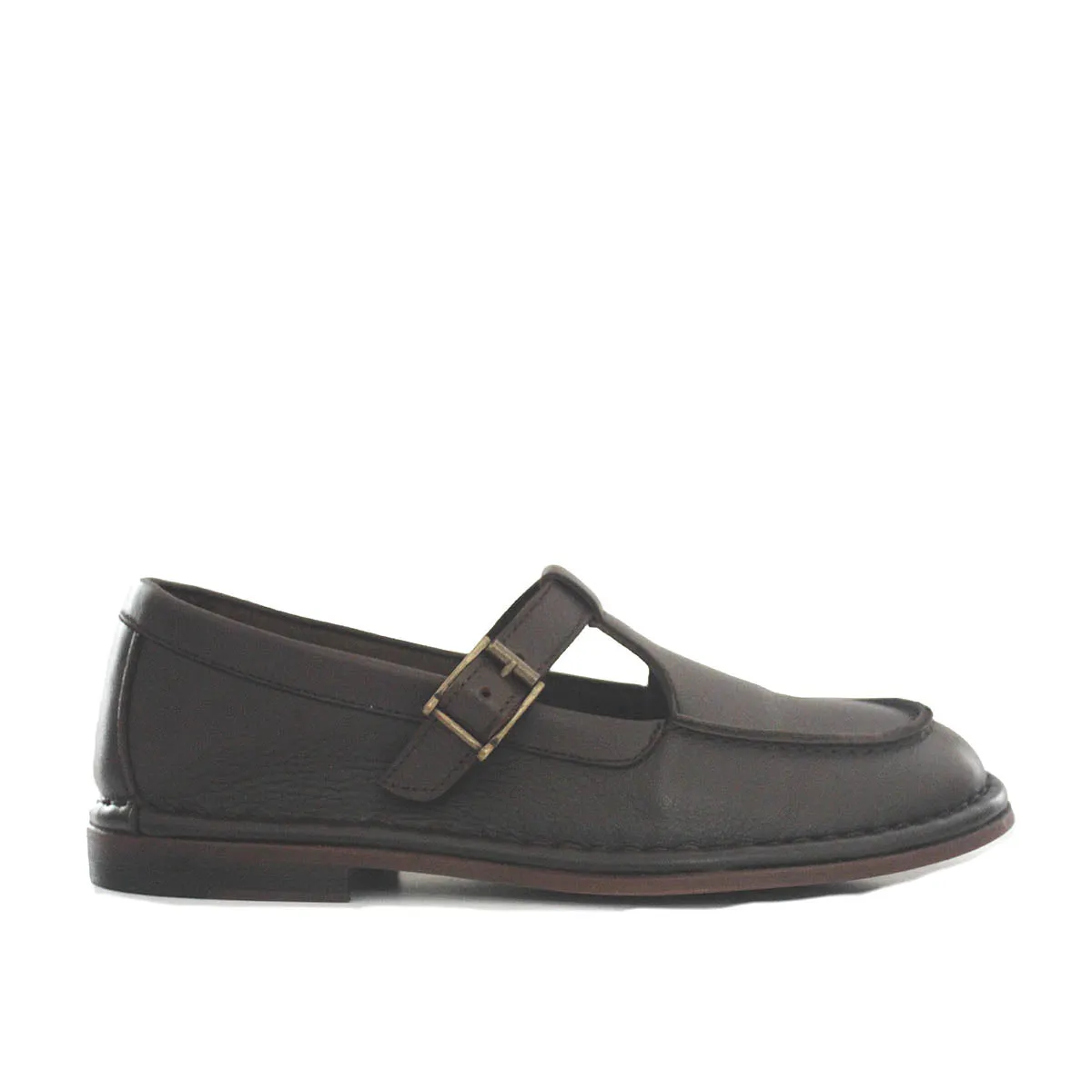 HAND 63 – Leather T-strap shoes