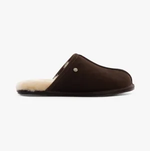 HOS Sheepskin EDWIN Mens Slippers Espresso
