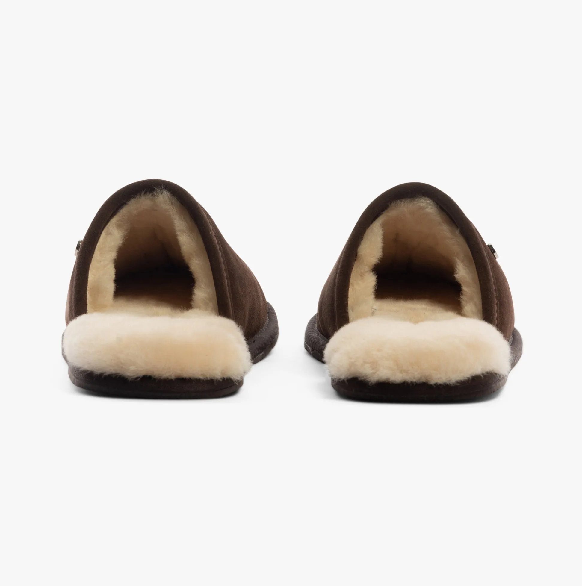 HOS Sheepskin EDWIN Mens Slippers Espresso