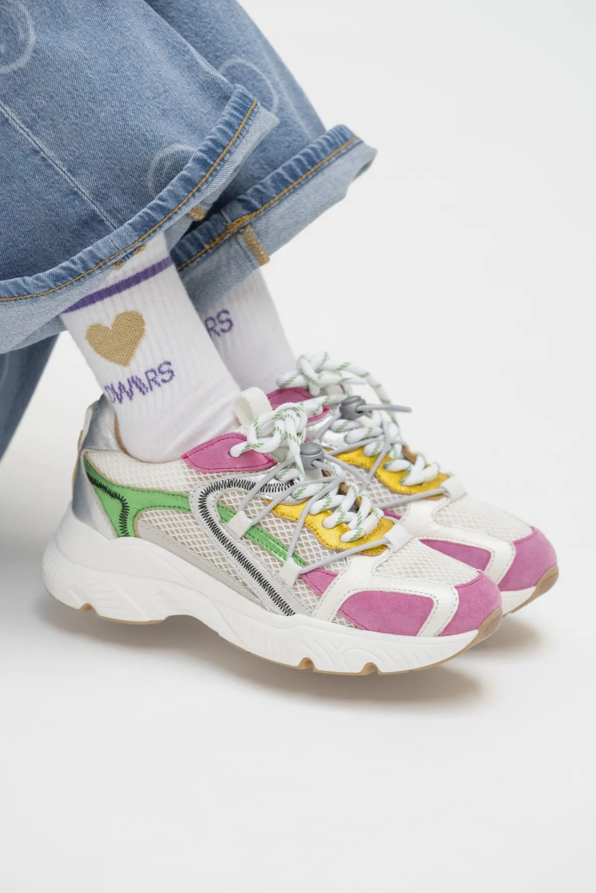ISOLA KIDS - Sneakers | Green / Pink