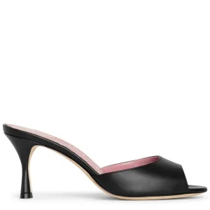 Jada black leather mules
