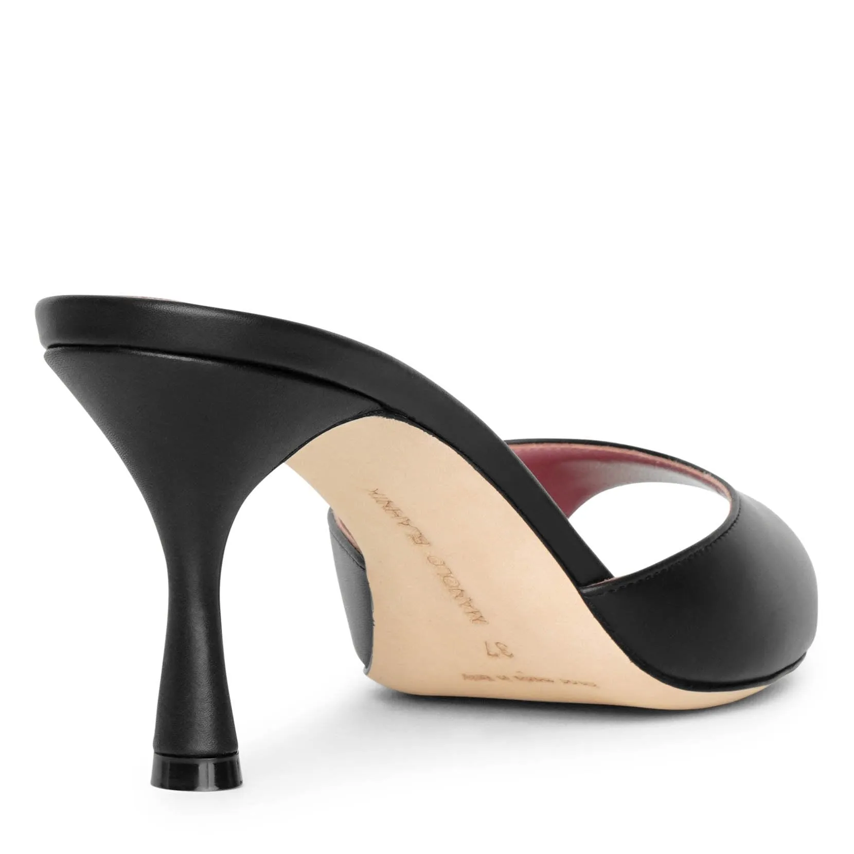 Jada black leather mules