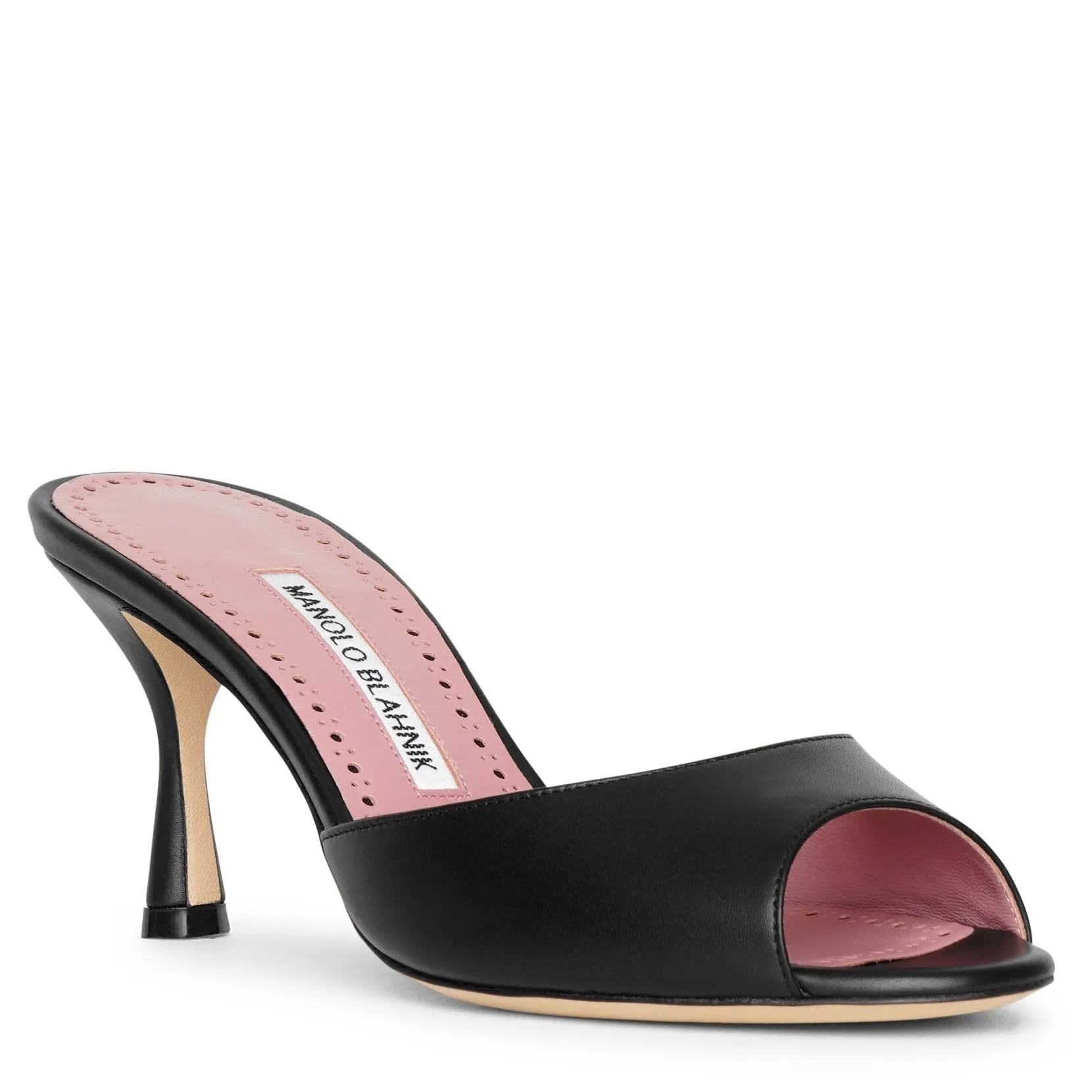 Jada black leather mules