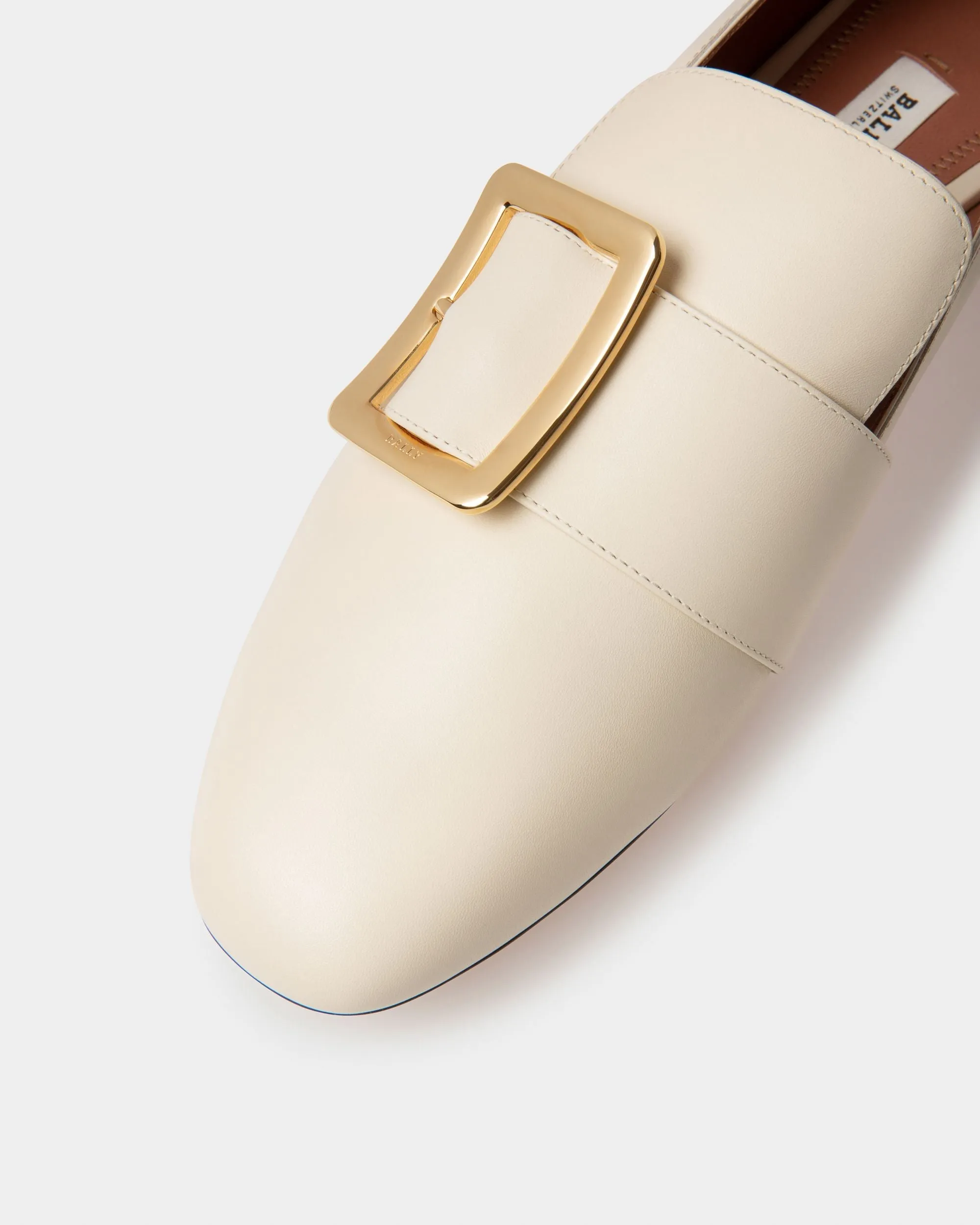 Janelle Women's Leather Slipper In Bone