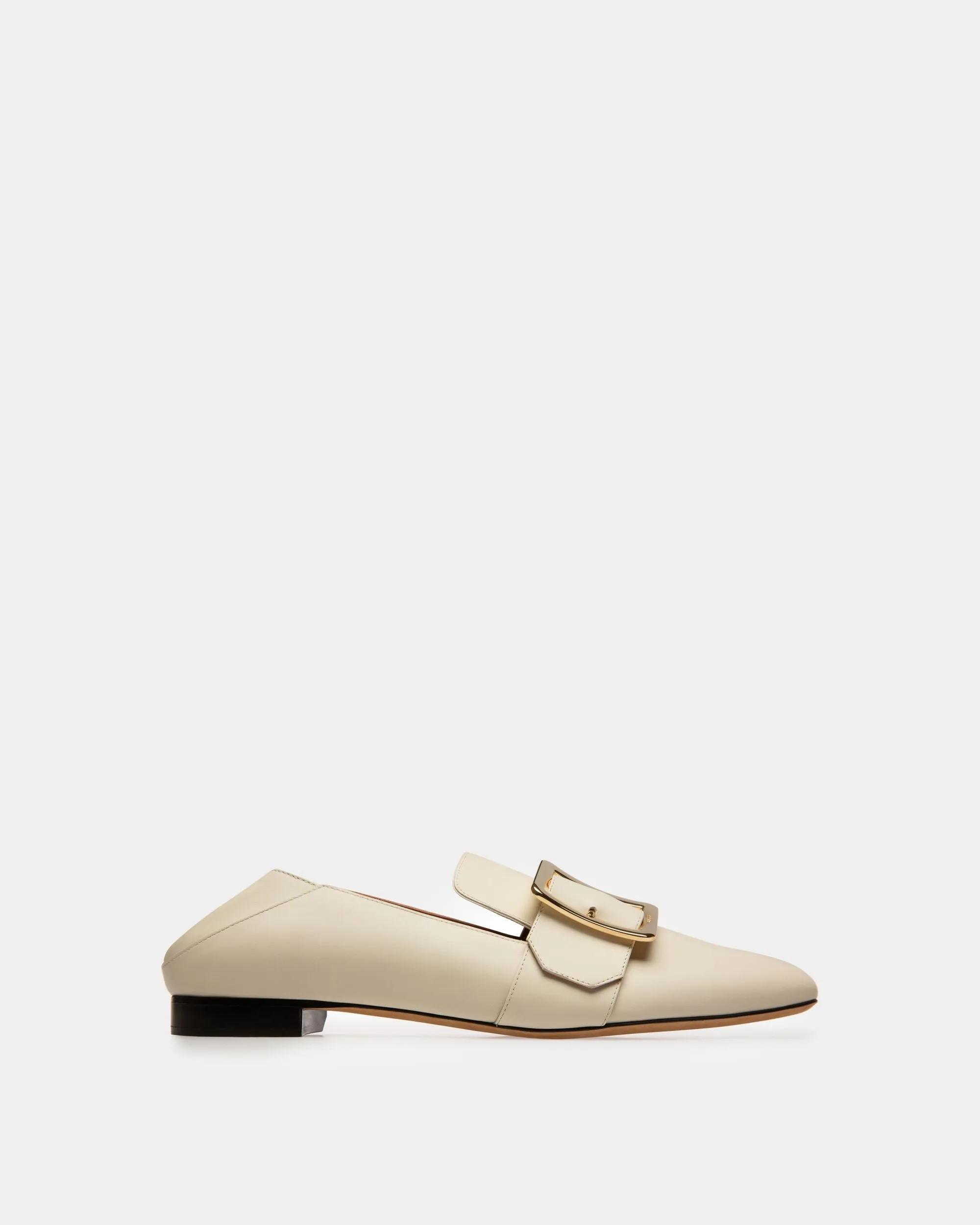 Janelle Women's Leather Slipper In Bone
