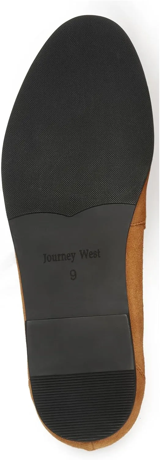 Journey West Men's Vintage Loafers for Men Belgian Loafers Slip-on Loafer Penny Loafer Casual Loafers