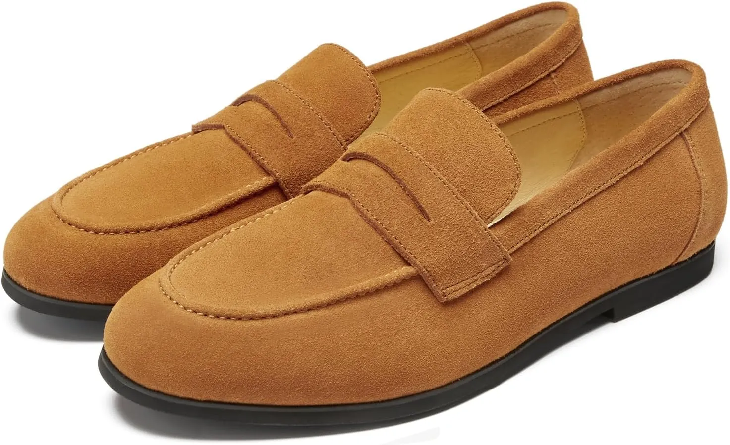 Journey West Men's Vintage Loafers for Men Belgian Loafers Slip-on Loafer Penny Loafer Casual Loafers