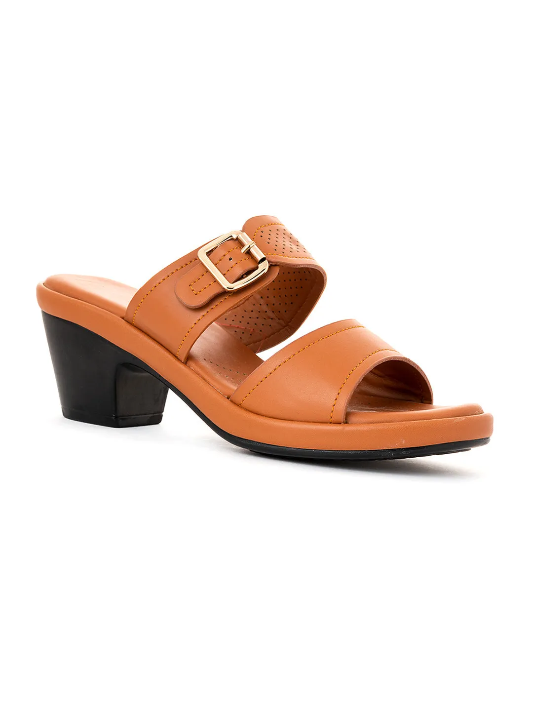 Khadim Sharon High Heel Block Mule Slip On Sandal for Women