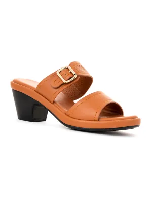 Khadim Sharon High Heel Block Mule Slip On Sandal for Women
