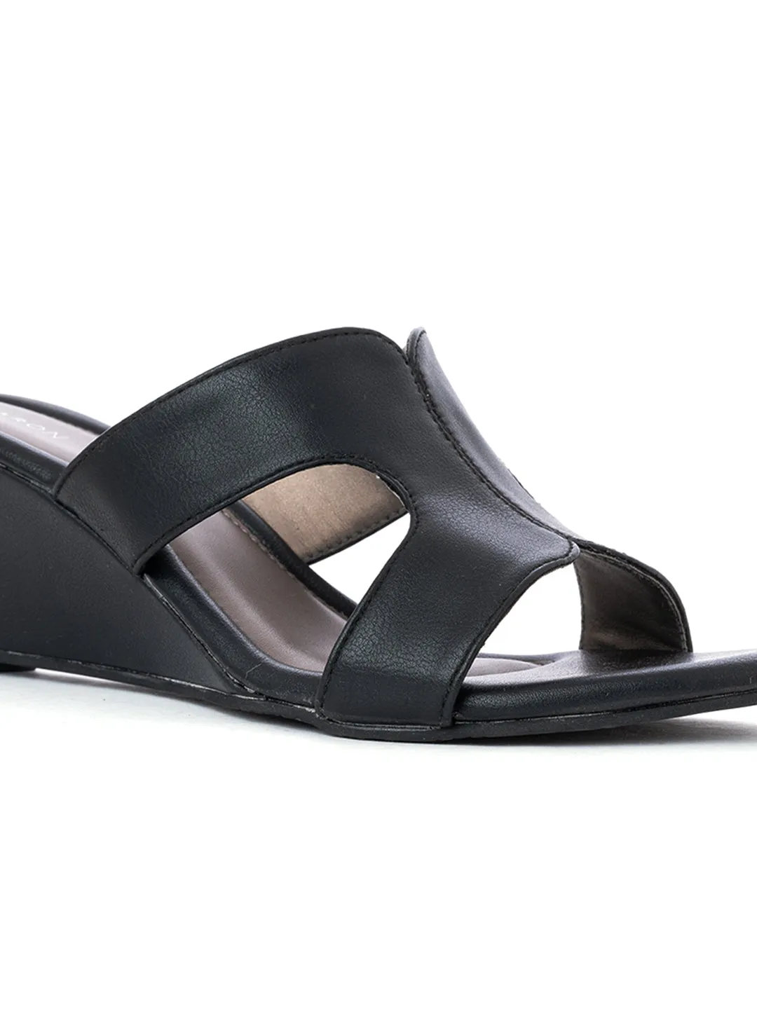 Khadim Sharon Wedge Heel Mule Slip On Sandal for Women