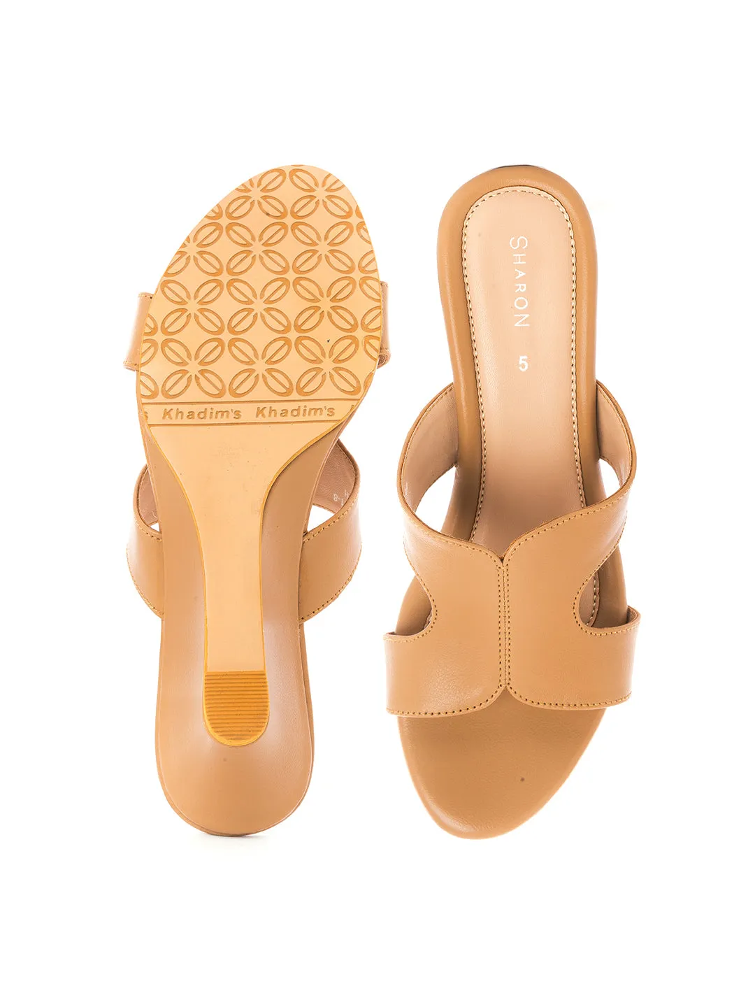 Khadim Sharon Wedge Heel Mule Slip On Sandal for Women