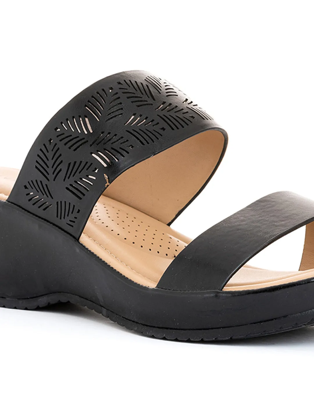 Khadim Sharon Wedge Heel Mule Slip On Sandal for Women