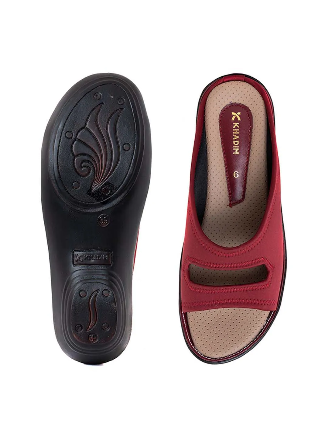 Khadim Wedge Heel Mule Slip On Sandal for Women