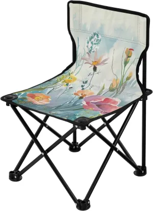 Kigai Folding Camping Chair Heavy Duty Chair Ultralight Compact Portable Beach Chair for Outdoor Camp, Hiking, Travel, Beach, Sporting Event and Picnic, Spring Flowers