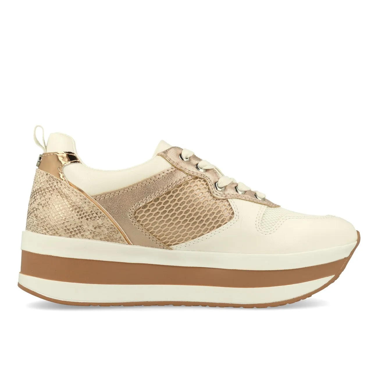 La Strada 2001098 Damen Sneaker White Rolo Pink Mesh