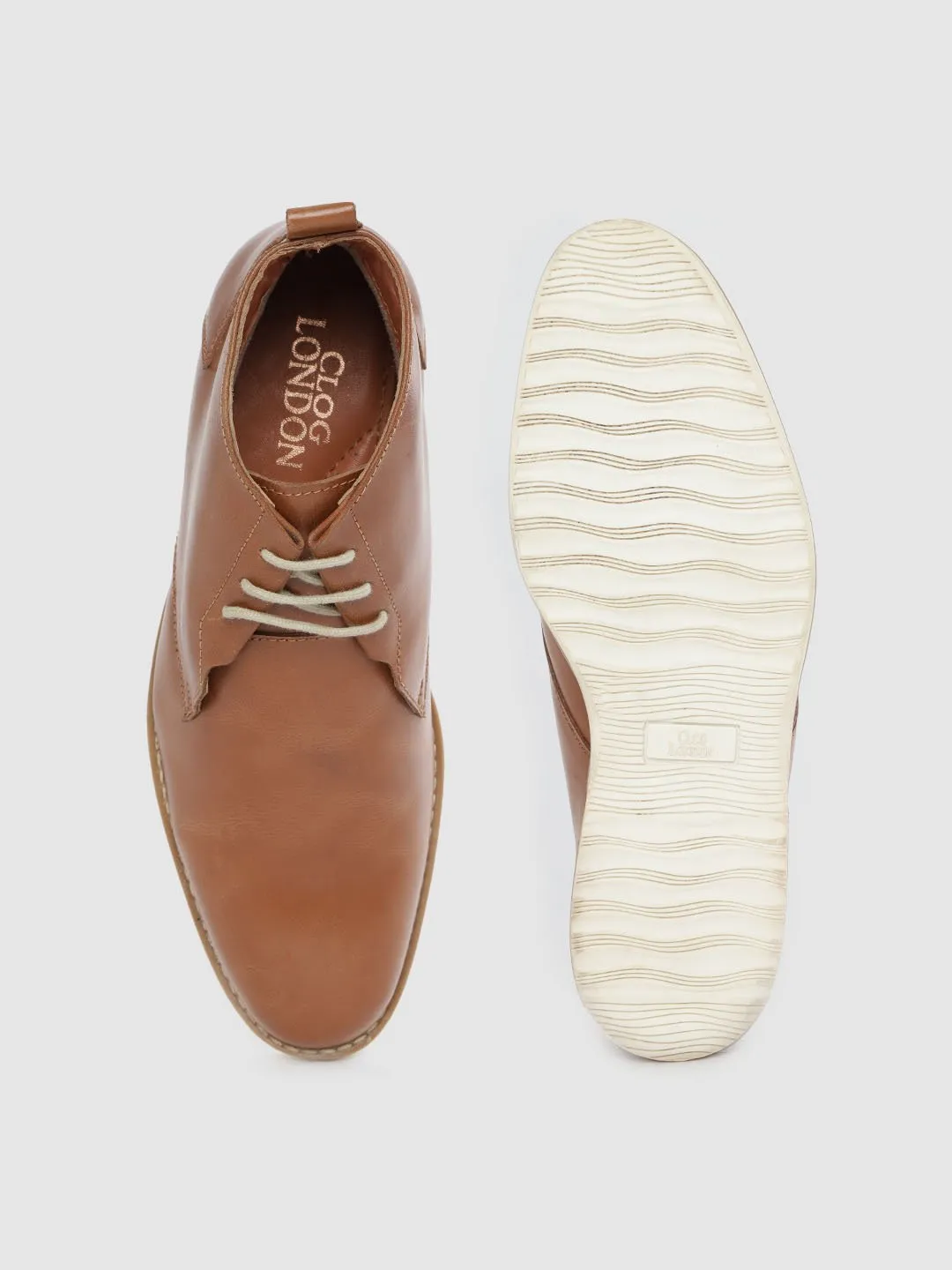 Leather High Ankle Lace Up Chelsea Boots