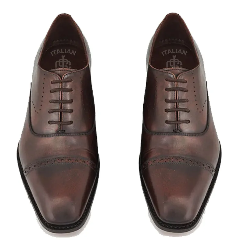 Leather Lace-Up Oxford Shoes for Men