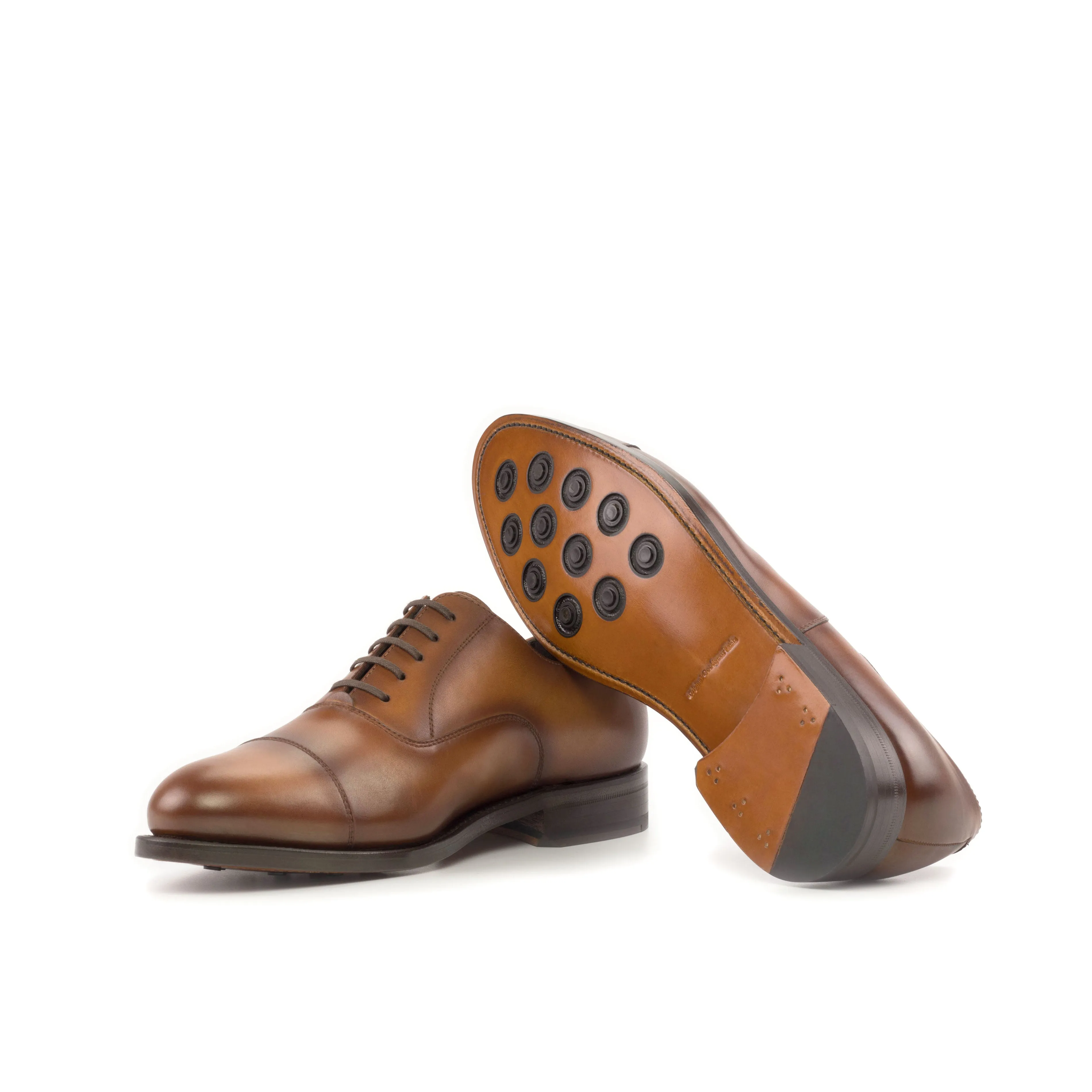 Leather Oxford Zurigo │ Cognac - Brown Soles