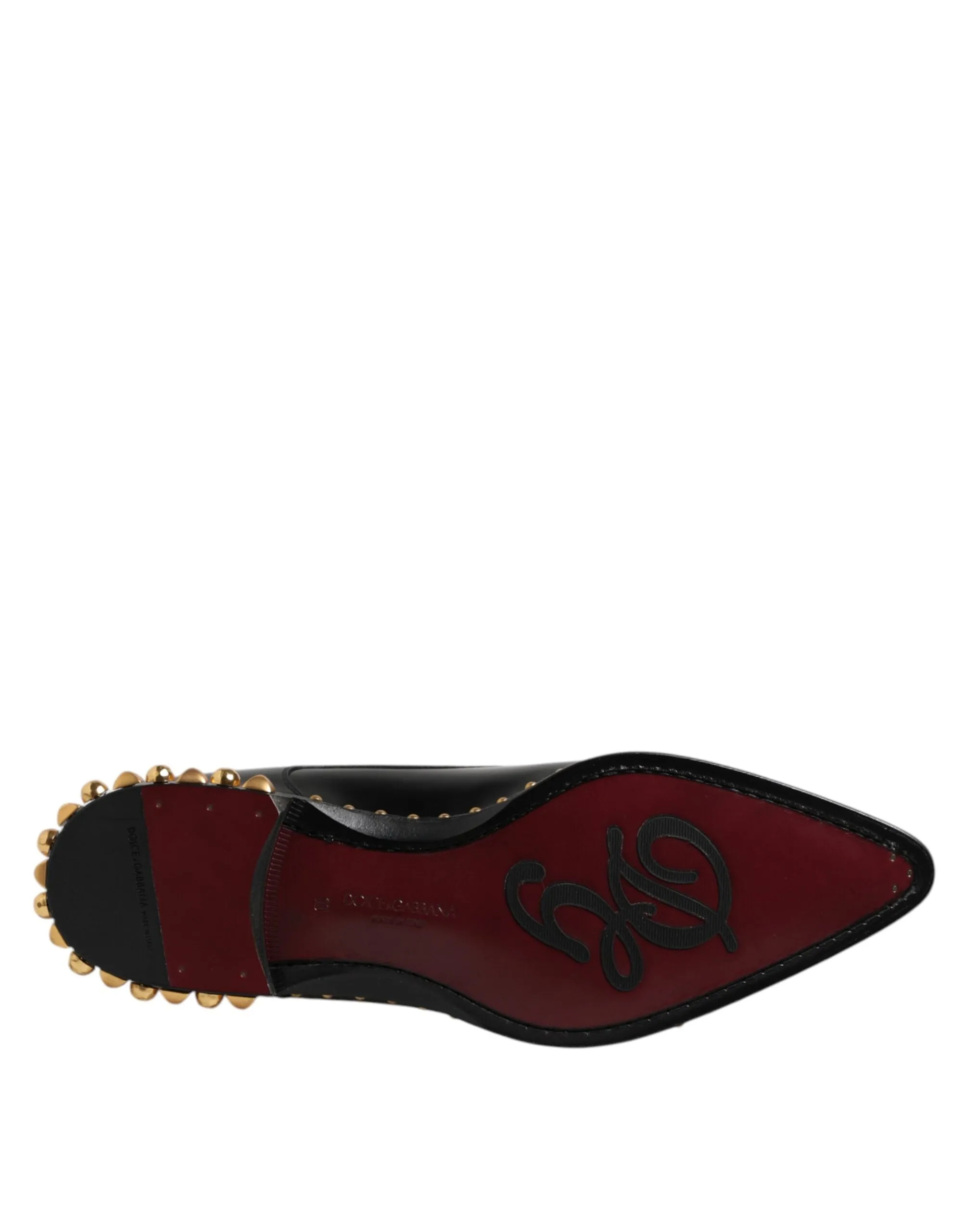 Leather Tech-savvy Men Gabbana Shoes Derby & Dress Studded Black Dolce Effective communication