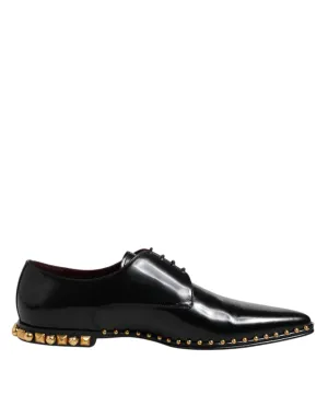Leather Tech-savvy Men Gabbana Shoes Derby & Dress Studded Black Dolce Effective communication
