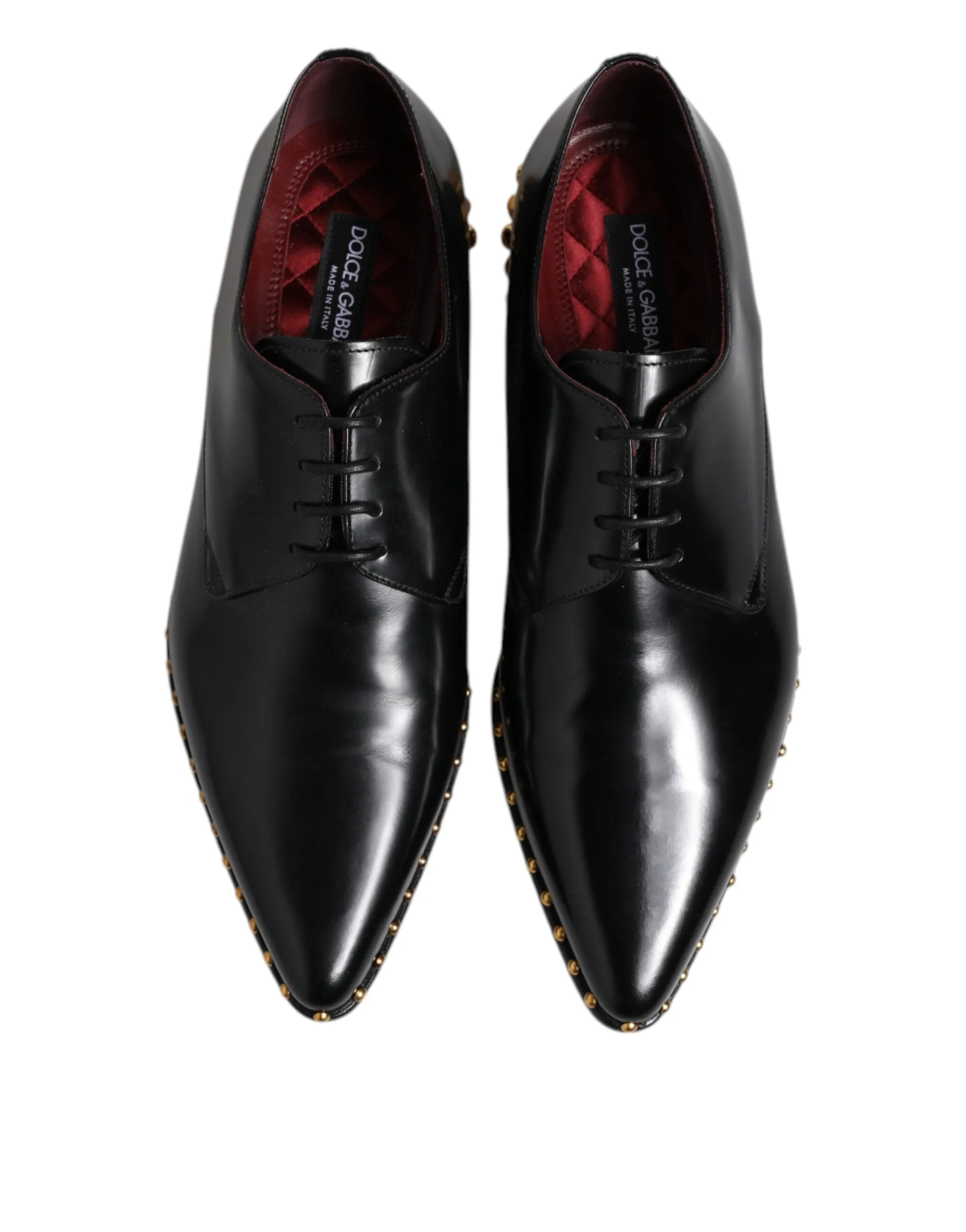 Leather Tech-savvy Men Gabbana Shoes Derby & Dress Studded Black Dolce Effective communication
