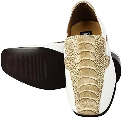 LIBERTYZENO Boys Animal Print Genuine Leather Kids Lace Up Oxford Dress Shoes for Prom Graduation