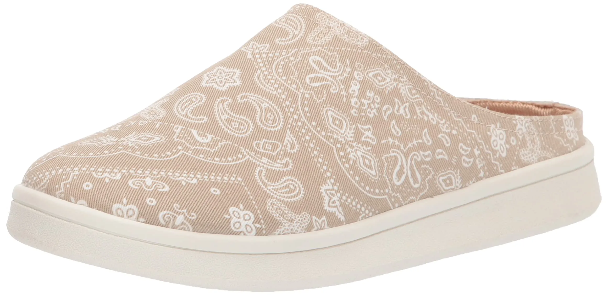 LifeStride Womens Nomad Slip-On Mule Khaki Bandana 8 M