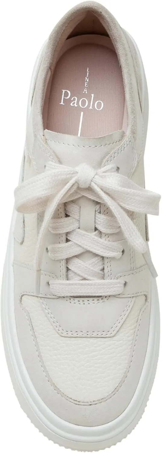 Linea Paolo - Gains - Womens Lace-Up Light Weight Leather Platform Sneakers