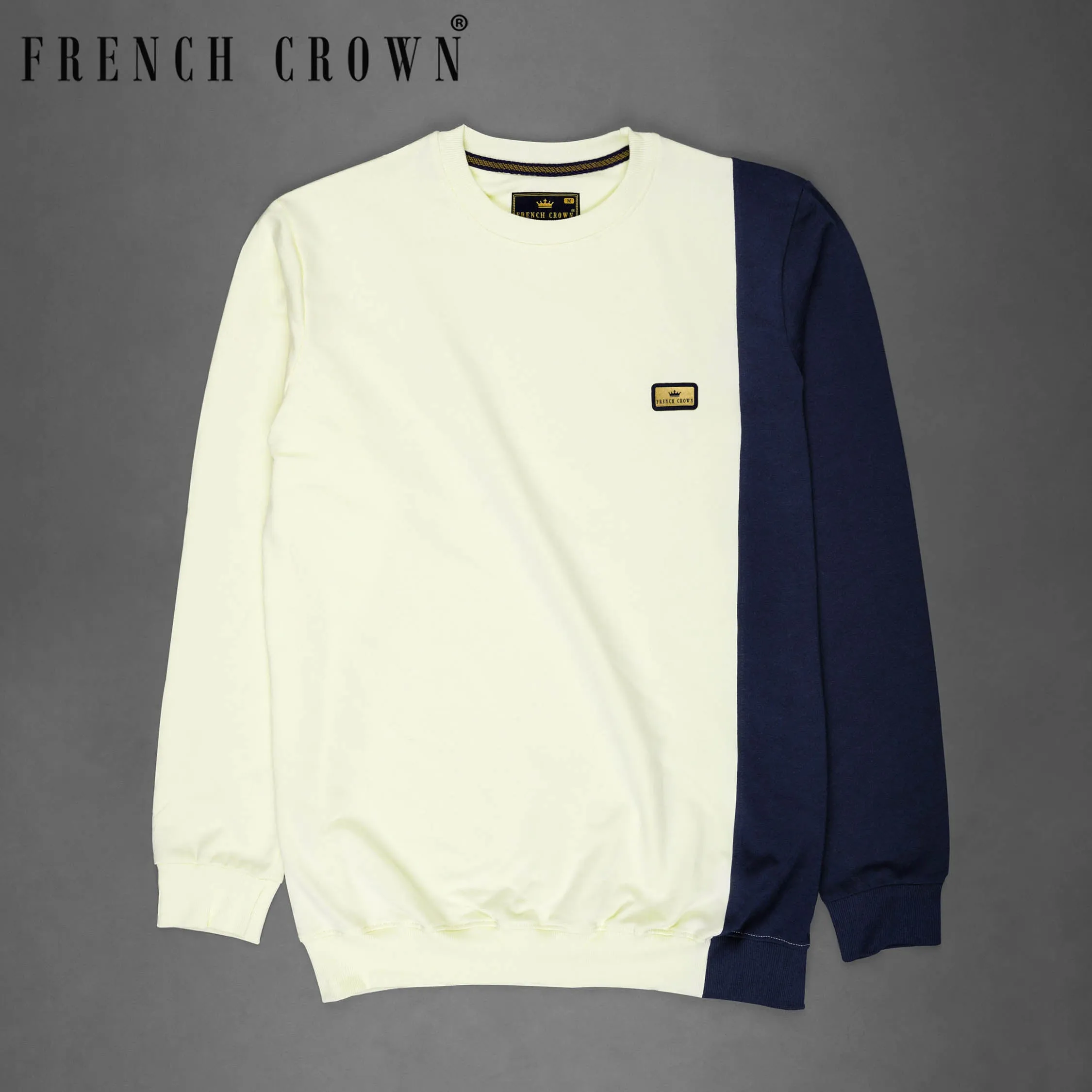 Loafer Off White And Mirage Blue Sweatshirt